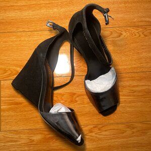 Black Metallic Wedges